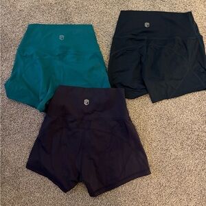 Women's born primitive booty Athletic Shorts - Teal, Black, and Navy XS Small